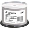VERBATIM DVD-R 16X WIDE PRINTABLE WATERPROOF NO ID BRAND 4.7GB 50 Pz.