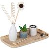 Relaxdays Vassoio Portacandele, Set Giardinetto Zen con Sabbia e Pietre, Piantina Grassa Deco, Centrotavola, Multicolore