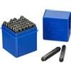 Relaxdays Set da 36 Punzoni Lettere A-Z e Numeri 0-9, Stampi in Rilievo 6 mm, Kit Timbro Incisione Metallo e Cuoio, Nero