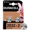 Duracell (1 Confezione) Duracell Lithium Batterie 2pz Bottone DL/CR2032