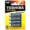 Toshiba (1 Confezione) Toshiba Batterie 4pz Stilo LR6GCP BP-4 AA Alcaline