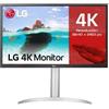 LG MONITOR LG 27UP550P-W 27" LED IPS 4K ULTRA HD 16:9 60Hz 5MS CONTRASTO 1.000:1 AMD FREESYNC HDMI DISPLAYPORT SILVER NERO