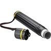 Relaxdays Tubo Portadisegni, Formato Max. A0, Cintura Regolabile, Tappo a Vite, Altezza 64-107 cm, Plastica, Nero Giallo