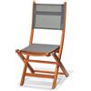 Chillvert Napoles Fsc Eucalyptus And Fabric Folding Chair 50.65x49.6x93.2 Cm Grigio