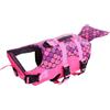 CITÉTOILE Giubbotti di Salvataggio per Cani, Giubbotto di salvataggio a forma di sirena, Salvagente Gilet con Manico per Cani Piccoli, Medi e Grandi, Taglia Regolabile, Rosa, XXL