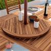 DEGHI Top girevole per tavolo Ã˜ 60 cm con foro per ombrellore in legno di acacia â€" Paja