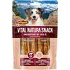DeliBest Vital Natura Snack Olio di salmone selvatico I Omega3 I Spuntino da masticare per cani I per tutte le età I adatto anche per la pulizia dei denti, snack naturale I confezione da 200 g