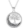 Micory Collana Albero Della Vita Donna Argento 925 - Celtico Stile - Regalo Donna Originale Per Mamma Moglie Compleanno Anniversario