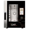 Forno Elettrico Touch Control 6 Teglie GN 1/1 (53x32,5 cm) Vapore Diretto, Compatto, con Sistema di Lavaggio e Sonda Temperatura Inclusi