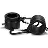 Anley - Set di anelli di montaggio per asta portabandiera in alluminio da 2,5 cm - Ideale per asta portabandiera e bandiera di diametro 2,5 cm con 2 occhielli (nero, confezione da 2)