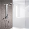 COLONNA DOCCIA DROP GEMMA QUADRA IN ALLUMINIO CON DEVIATORE
