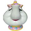 HÔMADICT LYO Salvadanaio Walt Disney La Bella e la Bestia Signora Samovar Ceramica 675DIS001 Bianco Rosa e Giallo, Taglia Unica