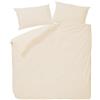 Biancocasa Parure copripiumino in microfibra MATRIMONIALE (sacco 250x200+40 e due federe 50x80, AVORIO)