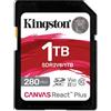 KINGSTON TECHNOLOGY Scheda SDXC KINGSTON Canvas React Plus 1 TB