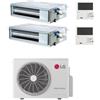 LG Climatizzatore Canalizzato Inverter LG Dual Split 9000+12000 btu A++ MU2R17