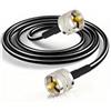 Bingfu Cavo Prolunga PL259 RG58 3 m Maschio a Maschio Cavo Coassiale per CB VHF UHF Ham Radio Amatoriale Radio Mobile Antenna Rosmetro Misuratore SWR di Potenza Amplificatore Lineare Carico Fittizio