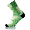 MB Wear Fun, Calzini Nido D'Ape Unisex-Adulto, Green Skull, S/M (35-40)
