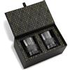 ROCKS WHISKEY CHILLING STONES Bicchieri Whisky in Cristallo Ecologico - Set Bicchieri Reserve (340 ml) - 2 Bicchieri Liquore per Scotch, Bourbon, Old Fashioned Cocktails & Drinks - Scatola Regalo in Foglia d'Oro by ROCKS