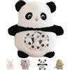 Aiuidun Animale di peluche Panda con 6 cuccioli di panda rimovibili - Simpatico cuscino da spuntino, peluche morbido e abbracciabile, miglior regalo per bambine, bambini, amanti dei panda