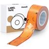 Makeid Nastro adesivo per etichette, 16 mm x 4 m, colorato, resistente al calore, autoadesivo come ricambio per Makeid L1/Q1/E1, notte di zucca