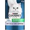 Gourmet PURINA GOURMET Perle - Cibo umido per gatti, strisce di cibo squisite con vitello e verdure, 24 confezioni da 85 g