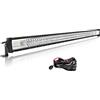 Willpower Barra LED 132cm 52 Pollici 675W Fari LED 12V 24V Spot e Inondazione Impermeabile Faretti Faro da Lavoro LED Barra Luci LED per Fuoristrada Auto Trattore Camion 4x4 Barca ATV con Cablaggio