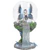 Nemesis Now Immortal Flight Anne Stokes Fairy Snow Globe 10cm, Resina, Grigio|bianco