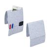 Relaxdays Tasca Portaoggetti da Letto, Set da 2 Organizer Portatelecomando da Divano, 5 Scomparti, Feltro, Grigio Chiaro