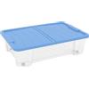 Dea Home Cassetta SOTTOLETTO Master Box 25 LT-Art. 501, Trasparente/Blu, 57 x 39 x 15,5 cm