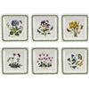 Portmeirion Home & Gifts Botanic Garden - Set di 6 piatti quadrati, 18 cm