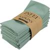 INFEI Tovaglioli di stoffa in e lino tinta unita - Set di 12 (40 x 40 cm) - per eventi e uso domestico (Verde Salvia)