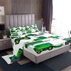 Loussiesd Set di lenzuola per bambini con motivo escavatore e macchinina, per ragazzi e ragazze, set di lenzuola per letto singolo, colore verde
