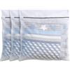 Foyer Nuage 3 sacchetti di biancheria premium a nido d'ape, per delicati, con cerniera, per organizzare borse, vestiti, biancheria intima, camicetta, calze, extra forti, piccoli 60x60cm (3XL, bianco)