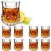 JAIEF Bicchieri Amaro | Bicchierini Liquore 5cl, in vetro senza piombo, trasparente con base solida (Set da 8)
