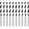 Meccion Punte Trapano Legno, Meccion 5mm 10Pezzi Professionale Brad Point Elicoidale Punta per Legno