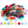 Viojrlly 200 fiches trasparenti a 8 colori per il bingo e il conteggio, segnalini per i numeri del bingo, gettoni di plastica per esercitazioni o giochi matematici (ciascuno di 1,9 cm di diametro)