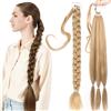 BOBIYA Estensione della coda di cavallo lunga treccia 30 pollici treccia pre-allungata extension per capelli fai da te trecce morbide naturali (champagne)