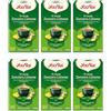 Yogi Tea Tè Verde Zenzero Limone Bio - Infuso Ayurvedico - Miscela di Tè Verde, Zenzero e Limone - Confezione da 6x17 bustine (102 bustine in totale)