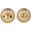 Alpertec rosetta WC con catenacci in ottone lucido maniglia porta maniglia porta guarnizioni, diametro 55 mm, 32885620 K1