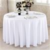 Lukery Tovaglia Rotonda Lavabile, Tovaglia Antimacchia Colori Solidi Tovaglia, Durevole Tovaglie per Protezione Tavolo per Casa Ristorante Partito (Diametro 320cm,Bianco)
