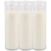 H HANSEL HOME Set de 3 Candele Votive per Rituali Bianca 18 x 6 cm, Candele a Colonna Decorative di Grande Taglia, Lumini Bianca Lunga Durata 105 ore