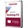 Toshiba Hard Disk Toshiba P300 - 2tb (2000gb) - Sata3 6gb/s - 7200 Rpm - Buffer 256 Mb Cache - 3.5" - Interno Per Desktop