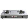MUVIP Serie strong Cucina a gas a 2 fuochi in acciaio inox - accensione piezoelettrica - bruciatore in ghisa estraibile - Muvip