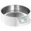 Sencor bilancia cucina digitale SKS 4030WH, bilancia cucina con ciotola estraibile in acciaio inox, bilancia da cucina pesa alimenti, ampio display LCD retroilluminato, funziona tara