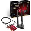 TP-Link Archer TXE75E AXE5400Mbps Scheda di Rete Wireless WiFi 6E PCIe per PC Fisso, Bluetooth 5.3, Staffa a Basso Profilo, Tri-Band (6 GHz/5 GHz/2.4 GHz), WPA3, Supporta Windows 10/11