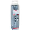 Bosch Accessories 2608577263 HSS PointTeQ (9,5 x 81 x 125 mm) - Set da 10 Pezzi di Punte Elicoidali per Trapano per Metallo, Acciaio, Fusione o Plastica, Grigio (Argento), Ø 9.5 mm