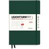 LEUCHTTURM1917 367844 Agenda settimanale Composition (B5) 2024, 12 mesi, verde forestale, inglese