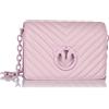 Pinko Love Click Mini Sheep Nappa Chevron, Borsa Donna, WWGB_Lilla-Block Color, Taglia Unica