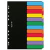 DOX Separatore Dox - 12 tasti neutri colorati - cartoncino 240 gr - A4 - multicolore - Esselte Dox (unità vendita 1 pz.)