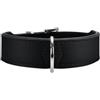 Hunter Collare di cane in pelle, Collo 41-49 cm, Nero